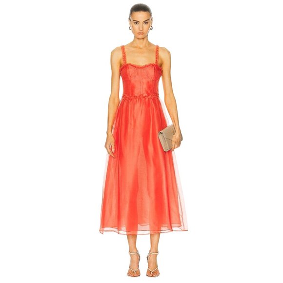 Ulla Johnson Gisele Dress in Desert Rose 2 New Womens Midi Silk Cocktail - Picture 1 of 10